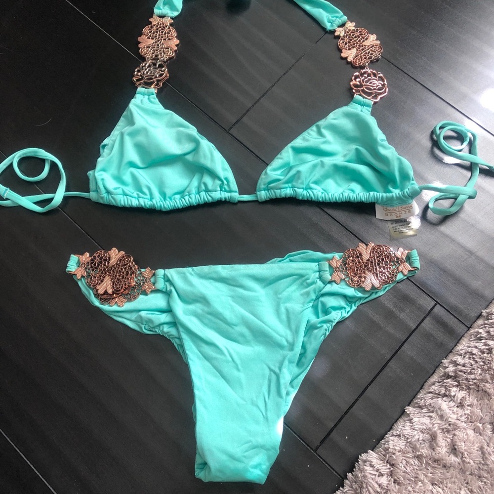 Mint Green Time is Love Beach Bunny Bikini